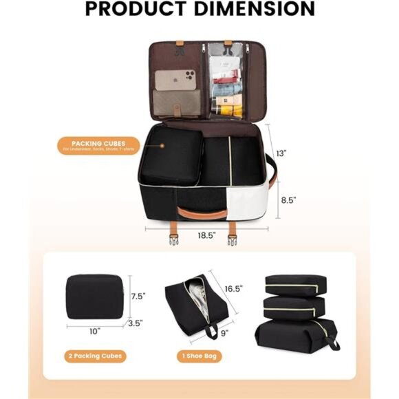 Travel Backpack for Women, TSA Carry On Backpack Flight Approved Luggage Bag - Picture 6 of 7